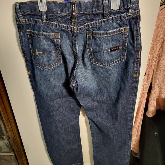 NWOT MENS ARIAT CAT 2 RELAXED BOOT CUT JEANS SZ 36/32 - Picture 2 of 8